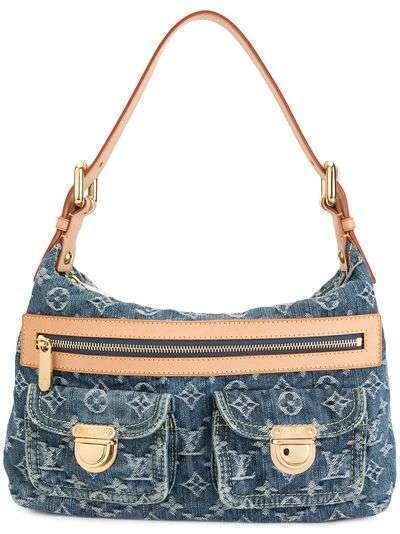 Louis Vuitton джинсовая сумка на плечо 'Baggy PM' с монограммами pre-owned
