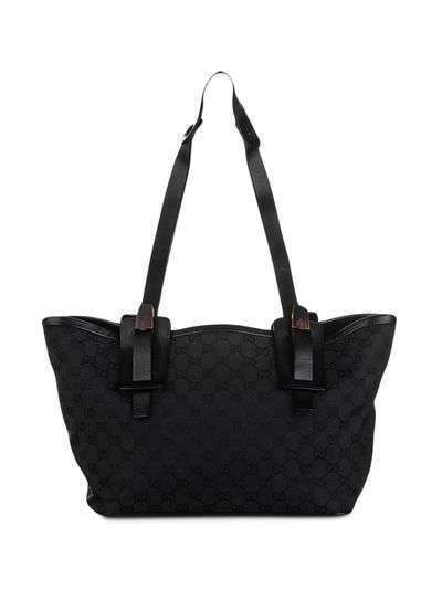 Gucci Pre-Owned парусиновая сумка на плечо с логотипом GG