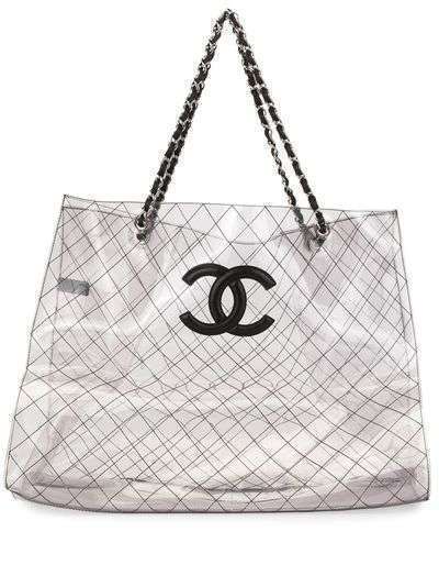Chanel Pre-Owned сумка-тоут Jumbo 2007-2008-х годов с логотипом CC