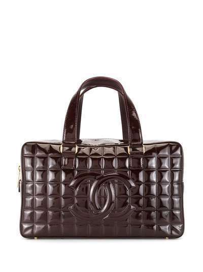 Chanel Pre-Owned лакированная сумка-тоут Choco Bar