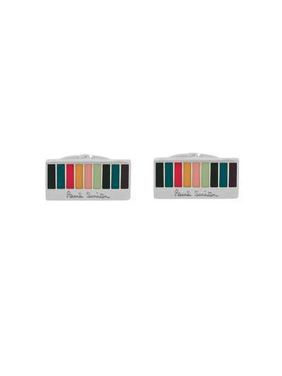 Paul Smith rainbow stripe cufflinks