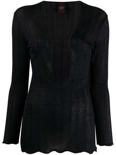Jean Paul Gaultier Pre-Owned полупрозрачная блузка 2000-х годов