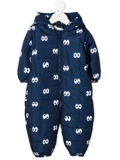 Stella McCartney Kids дутый комбинезон Cartoon Eyes