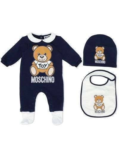 Moschino Kids пижама Teddy Bear с принтом