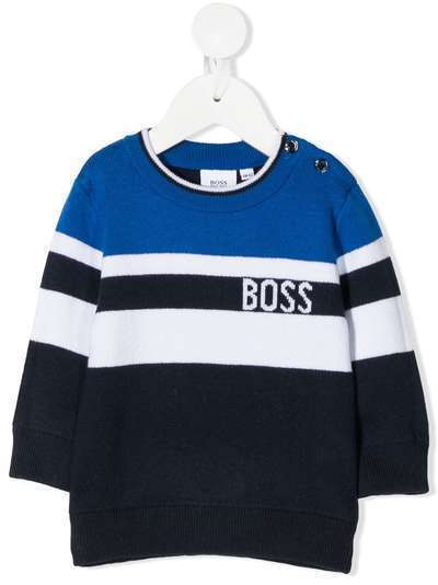 Boss Kids stripe knit jumper