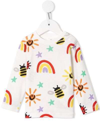 Stella McCartney Kids футболка с длинными рукавами и принтом