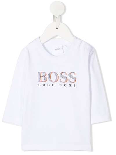 Boss Kids топ с длинными рукавами и логотипом