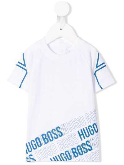 Boss Kids футболка с принтом логотипа