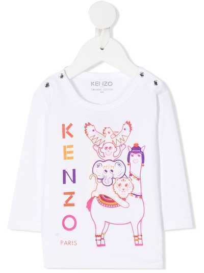 Kenzo Kids футболка с принтом