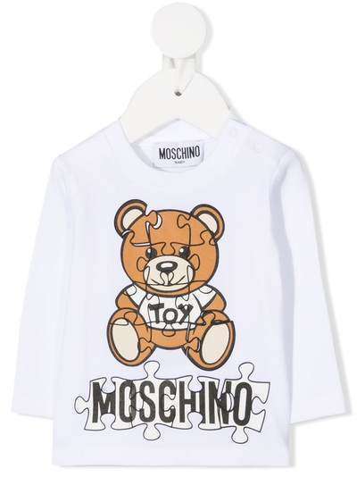 Moschino Kids топ Teddy Bear с принтом
