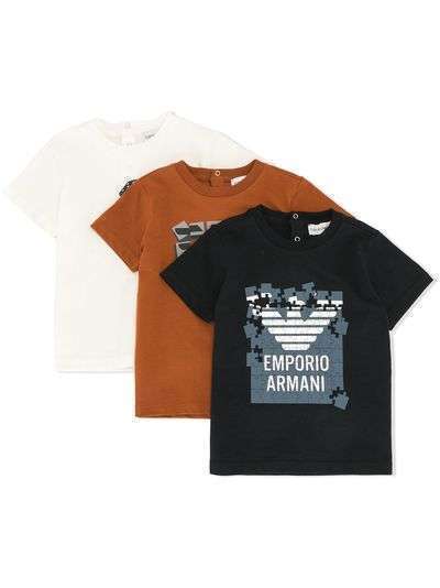 Emporio Armani Kids футболка с круглым вырезом и графичным принтом