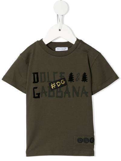 Dolce & Gabbana Kids футболка с круглым вырезом и логотипом