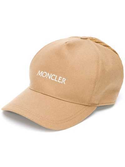 Moncler кепка с вязаной вставкой и логотипом