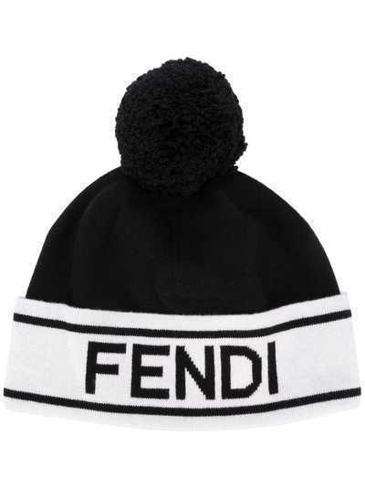 Fendi шапка бини с вышитым логотипом