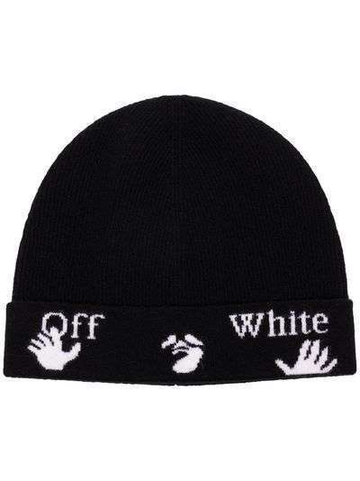 Off-White шапка бини с логотипом