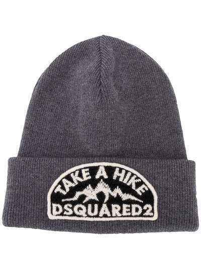 Dsquared2 шапка бини с вышитым логотипом