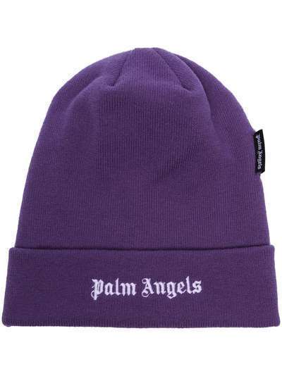 Palm Angels шапка бини с вышитым логотипом