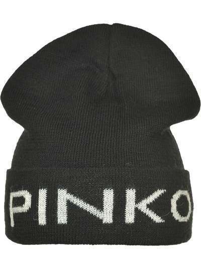 Pinko шапка бини с логотипом вязки интарсия
