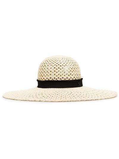 Maison Michel соломенная шляпа Blanche