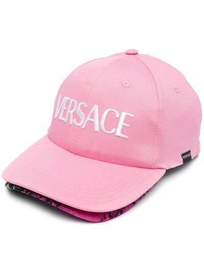 Versace кепка с вышитым логотипом и двойным козырьком