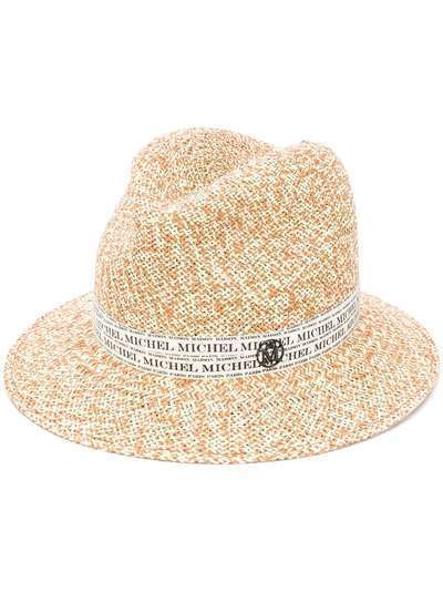 Maison Michel плетеная шляпа-федора