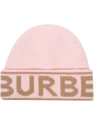 Burberry шапка бини с логотипом