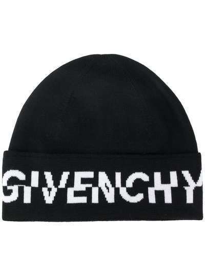 Givenchy шапка бини с жаккардовым логотипом