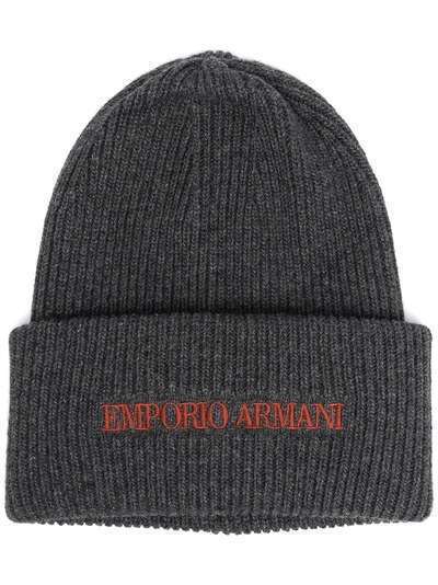 Emporio Armani шапка бини в вышитым логотипом