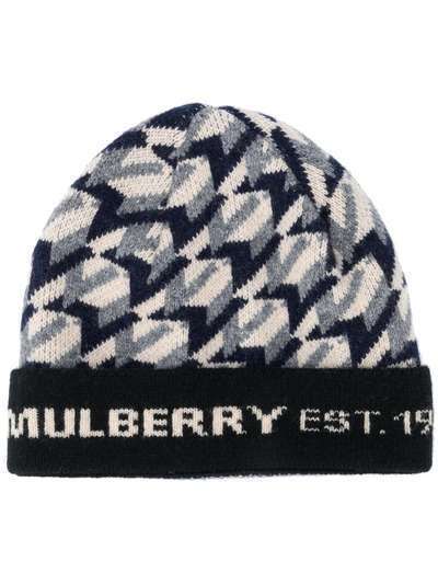 Mulberry шапка бини с монограммой