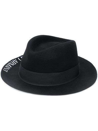 Emporio Armani шляпа-федора с логотипом