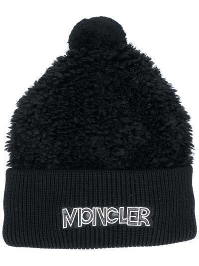 Moncler Grenoble шапка с нашивкой-логотипом