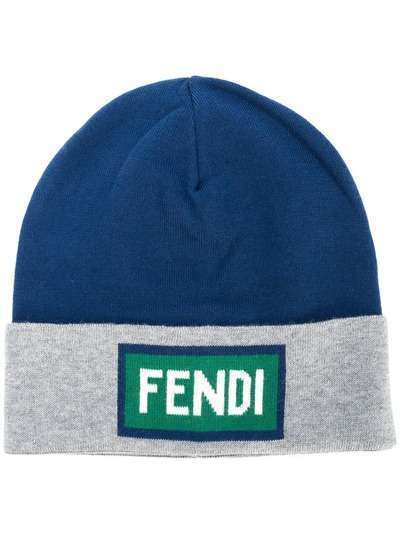 Fendi Kids шапка-бини с логотипом