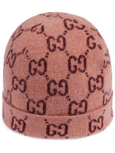 Gucci Kids шапка бини вязки интарсия с логотипом