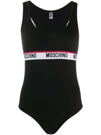 Moschino боди без рукавов с логотипом