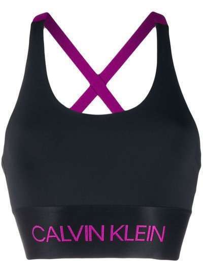 Calvin Klein спортивный бюстгальтер с логотипом