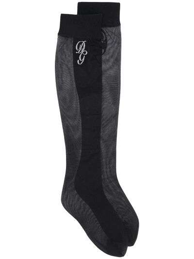 Dolce & Gabbana длинные носки с сетчатой вставкой