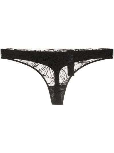 Calvin Klein Underwear трусы-стринги с кружевными вставками
