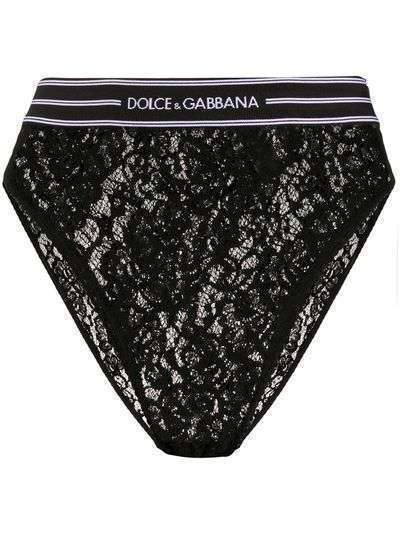 Dolce & Gabbana трусы-брифы из цветочного кружева
