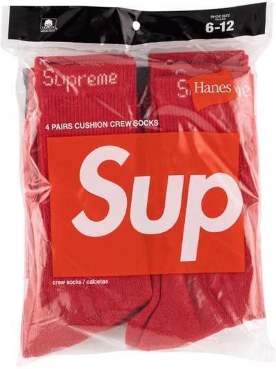 Supreme носки с вышитым логотипом