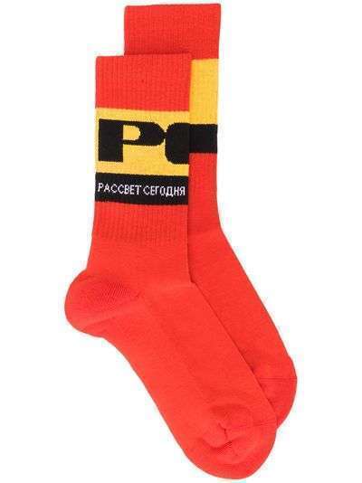 PACCBET носки в рубчик с логотипом