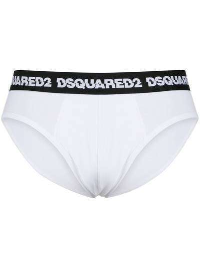 Dsquared2 трусы-брифы с логотипом на поясе