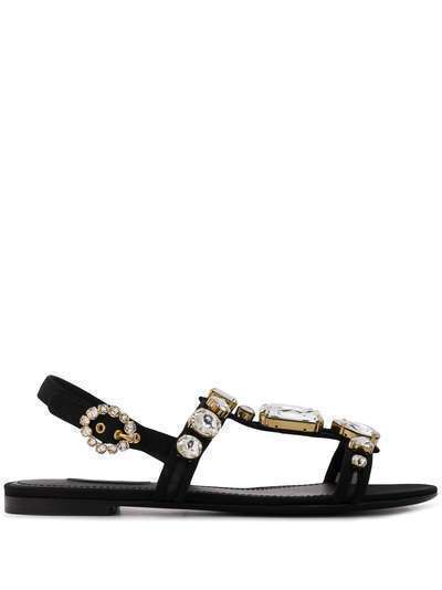 Dolce & Gabbana сандалии с кристаллами