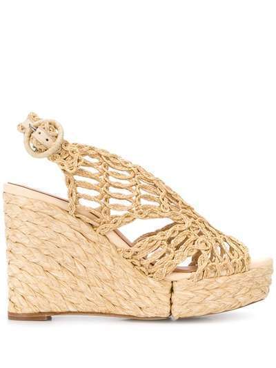 Paloma Barceló woven style wedge heel sandals