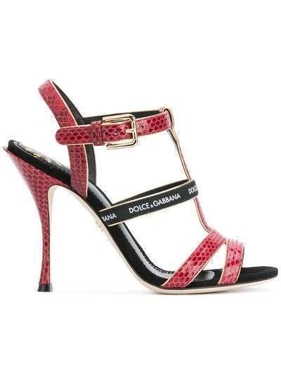 Dolce & Gabbana босоножки на каблуке с Т-образным ремешком