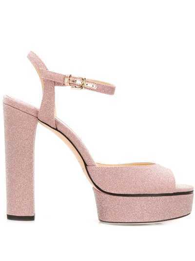 Jimmy Choo блестящие босоножки 'Peachy 125'