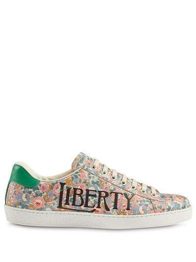 Gucci кроссовки из коллаборации с Liberty