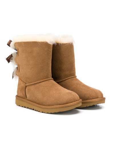 UGG Kids ботинки из овчины с бантом