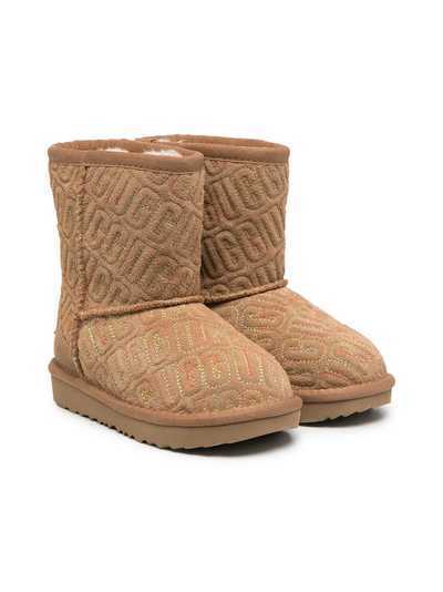 UGG Kids угги без застежки с логотипом