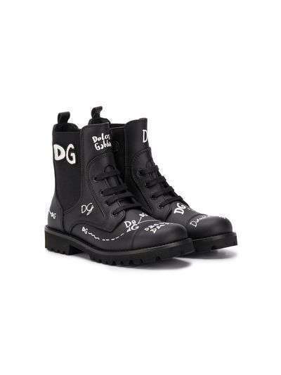 Dolce & Gabbana Kids ботинки с логотипом