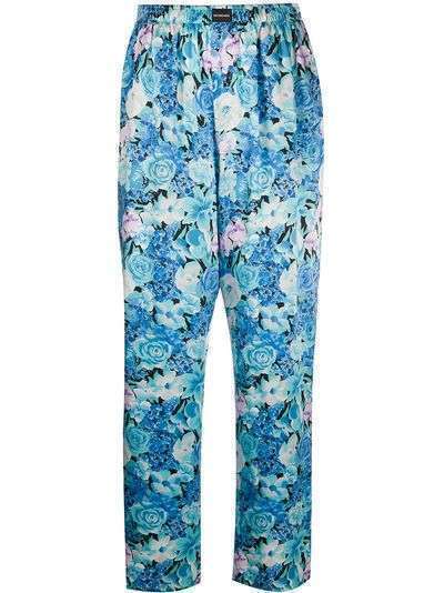 Balenciaga брюки с цветочным принтом